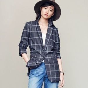 Trouve Window Pane Boyfriend Blazer